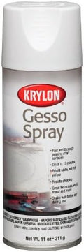 Krylon Gesso Spray Paint Primer, 11 oz, Bright White