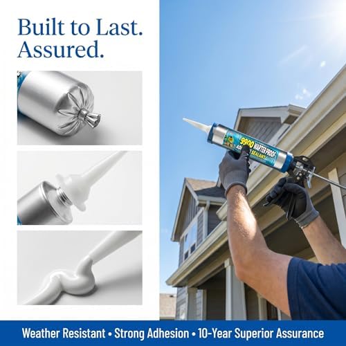 Clear 9900 Silicone Waterproof Sealant for Roof, Wall, Fish Tank, RV & Metal Repair | Heat, Tear, Stretch & UV Resistant, Non-Toxic