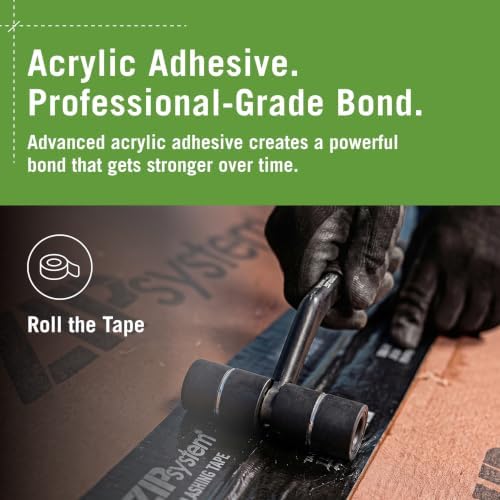 ZIP System Adhesive Flashing Tape for Windows & Doors, 3.75" x 30' Roll | Professional-Grade Acrylic Adhesive Flashing Tape for Windows, Doors & Rough Openings, Provides Weather Protection