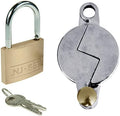 NUSET 2895-3 Water Faucet Lock - Water Spigot Lock for Garden Hose Bib Lock + 1-1/2'' padlock (2896-1), Chrome