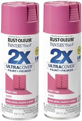 Rust-Oleum Painter's Touch 2X Ultra Cover Spray Paint, Gloss Berry Pink