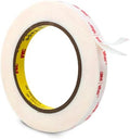 3M Double Sided Tape Heavy Duty 1/2''x15.4Ft 0.043in Thick 4950 White | Wall Tape for Hanging, Waterproof Heat Resistant Foam Tape for Automotive Car Decorations Pictures LED Strips