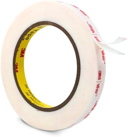 3M Double Sided Tape Heavy Duty 1/2''x15.4Ft 0.043in Thick 4950 White | Wall Tape for Hanging, Waterproof Heat Resistant Foam Tape for Automotive Car Decorations Pictures LED Strips
