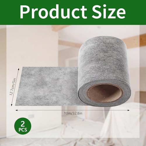 Pangda 2 Roll Waterproof Membrane Tape - 5 Inch x 32.8 Ft Shower Membrane Band Bathroom Uncoupling Waterproof Underlayment Seam Tape for Shower Wall Floor Sauna Room