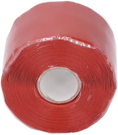Cosiki Self Fusing Silicone Tape, Black Leak Seal Tape, Pipe Repair Wrap with 2.5mpa Tensile Strength, 50C to 260C, Ideal for Emergency Pipe Repair & Hose Fixation, 1.97inx16.4ft (Red)