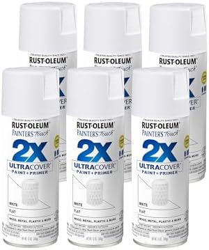Rust-Oleum Painter's Touch 2X Ultra Cover Spray Paint, Flat White