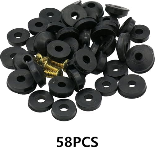 58Pieces Faucet Washer Set withScrews, Multiple Size Rubber Sealing Gaskets Portable for Leak Plumbing Repair