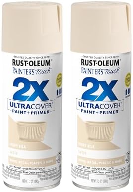 Rust-Oleum Painter's Touch 2X Ultra Cover Spray Paint, Satin Ivory Silk