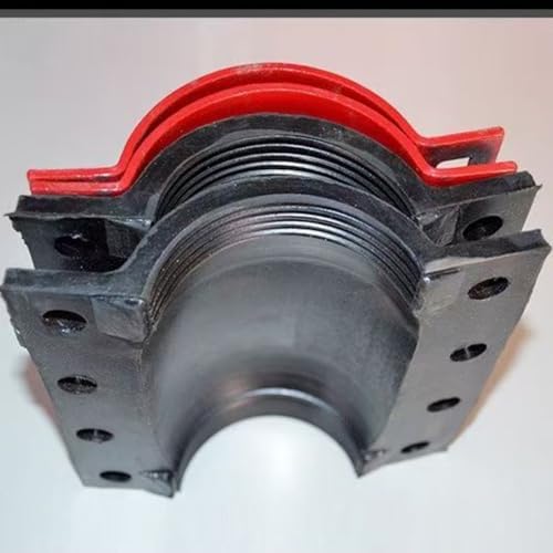 Ductile Iron Water Pipe Repair Clamp DN25*110, Red Screw Connection Butt Joint Pipe Repair Fitting, Instant Leak Stop for Water Pipes