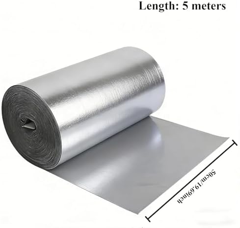 Waterproof Sealant Tape Self Adhesive Rubberized Asphalt Tape for RV Roof Metal Roof Corrugated Roof Leak Repair UV Resistant Heavy Duty Waterproofing Membrane(Silvery, 19.68in*196.85in)