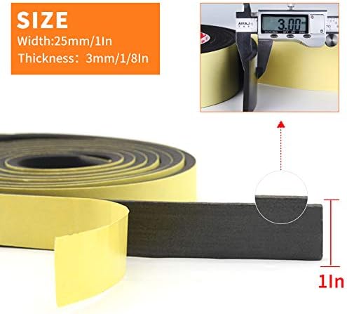 Foam Insulation Tape Adhesive High Density, Seal, Doors, Weatherstrip, Waterproof, Plumbing, HVAC, Windows, Pipes, Cooling, Air Conditioning, Weather Stripping, Craft Tape (66 Ft x 1/8" x 1")