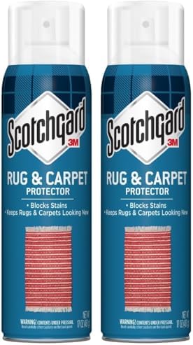 Scotchgard Rug & Carpet Protector, Carpet & Rug Protector Blocks Stains During Fall and Winter Holidays, Fabric Protector Makes Cleanup of Stains from Food Spills Easier, 17 oz (Pack of 2)