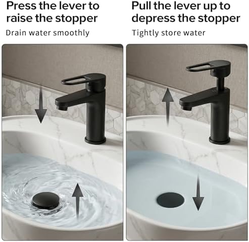 2 Pcs Sink Drain Parts, Pop Up Stopper Assembly Sink Stopper Replacement