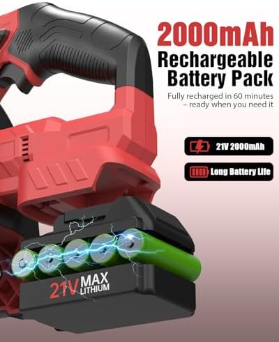 Ublue 21V Cordless Electric Drain Auger, 25Ft Auto Feed Drain Snake for Clog Remover with 2.0Ah Battery, Plumbing Snake for Sink Toilet Bathroom Shower Pipes 3/4"-2.95", Included Bag Gloves Rag