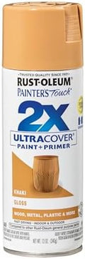 Rust-Oleum Painter's Touch 2X Ultra Cover Spray Paint, Gloss Khaki