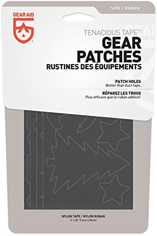 GEAR AID Tenacious Tape Repair Patches – Peel-and-Stick Nylon Gear Patches for Jackets, Tents, Sleeping Bags, Backpacks, and Outdoor Gear – Fix Rips, Tears, and Holes, Camping, 3”x20”