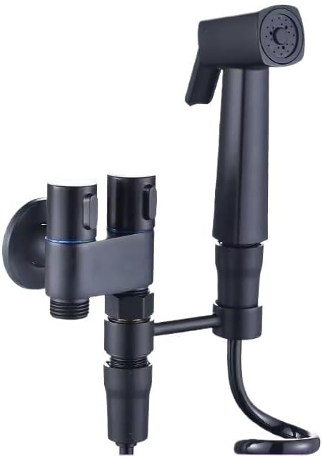 Universal Plumbing Adapter Kit Multi Purpose Bidet Shower Faucet Connector Set With Leakproof Seals Quick Connect Fittings For Toilet Installation And Emergency Repairs(Black suit model)