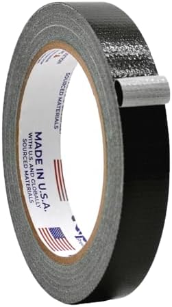 WOD DTC10 Advanced Strength Industrial Grade Black Duct Tape, 3/4 inch x 60 ft. Waterproof, UV Resistant For Crafts & Home Improvement