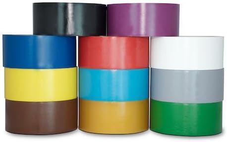 GGR Supplies CVT-536 Rainbow Vinyl Floor Marking Tape, 2 x 36 Yards | Dance Floor Tape; Gym Lane Marking; Vehicle and Boat Pinstriping; Write-On Color Coding; Conformable, Water and Oil Resistant