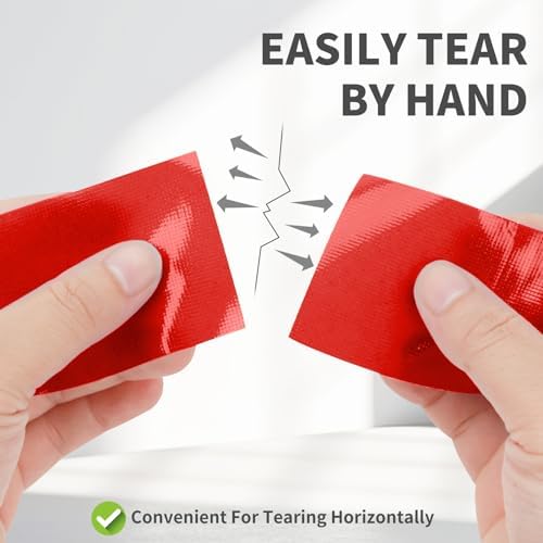 Red Duct Tape Heavy Duty Waterproof Strong Tape 40 Yards 2 Inch 9 Mils | 9 Mils Thickness, Strong Adhesive Sticky, No Residue, Easy Tear by Hand, Home Repairs Crafts Packing HVAC and Construction