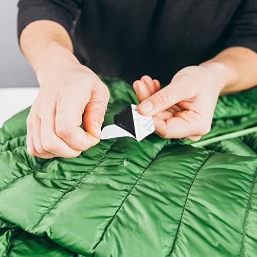 GEAR AID Tenacious Tape Hex Patches, 2.5" & 1.5", Clear/Black, 8 Count | Pre-Cut Peel-and-Stick Repair Patches for Fixing Holes, Tears and Burns in Jackets, Tents, Sleeping Bags and Gear