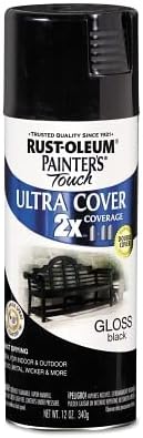 Rust-Oleum Painter's Touch 2X Ultra Cover Spray Paint, Gloss Black