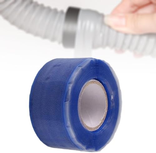 Self Fusing Silicone Tape Waterproof Self Fusing Strip Repair Tape Leakproof Pipe Seal Tape Silicone Material Suitable for Plumbin, Blue