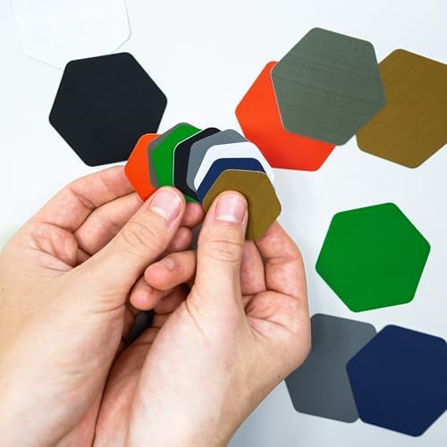 GEAR AID Tenacious Tape Hex Repair Patches, 2.5" & 1.5", Gray, 8 Count | Pre-Cut Peel-and-Stick Repair Patches for Fixing Holes, Tears and Burns in Jackets, Tents, Sleeping Bags and Gear