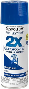 Rust-Oleum Painter's Touch 2X Ultra Cover Spray Paint, Gloss Brilliant Blue