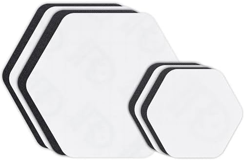GEAR AID Tenacious Tape Hex Patches, 2.5" & 1.5", Clear/Black, 8 Count | Pre-Cut Peel-and-Stick Repair Patches for Fixing Holes, Tears and Burns in Jackets, Tents, Sleeping Bags and Gear
