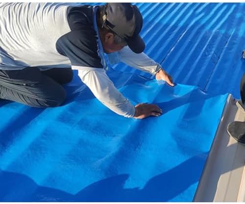 Blue Self-Adhesive Sheds Roofing Felt, Asphalt Roof Shingles Repair Tape, Roof Protector Underlayment Roll, Flashing Tape for Roofs, Waterproofing Roof Cladding(20x900cm/0.65x29.5ft)