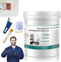 Transparent Waterproof Coating for Indoor & Outdoor, 5.29oz Waterproof Sealant Clear, Water-Based Invisible Leak Repair Glue for Roofs, Walls, Garden, Terraces, Cracks, Concrete, Wood (1PC)