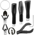 8-Piece Drain Snakes Drill Attachment, Used in 50FT-100FT Drain Cleaning Machine, Suitable for 5/16-inch to 3/4-inch Drain Snakes Cable, Tackle Tough Clogs with Precision