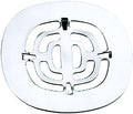 Westbrass A316-26 4-1/2" OD Brass Snap-in Shower Strainer Grid Drain Cover, Polished Chrome