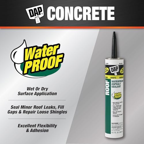 DAP Roof Waterproof Asphalt Sealant, Black, 10.1 oz (7079818268)