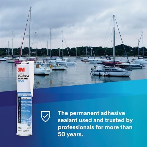 3M Marine Adhesive Sealant 5200, White, 3 oz Tube