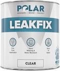 Polar Specialist Coatings Clear Leak Fix Paint - 35 oz - One Coat Waterproof Sealant with Reinforced Fibers, Instantly Seals Leaks & Cracks for Roofs, Drainpipes and Gutter Repairs for Exterior Use