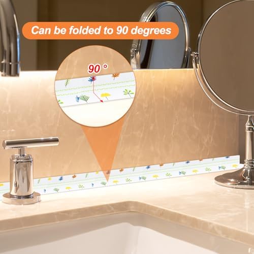 PATIKIL Caulk Tape Waterproof Self Adhesive, PVC Toilet Caulking Sealant Strip Bathtub Caulk Sealing Strip Tape for Bathroom Kitchen Countertop, Autumn Leaves (1.5 Inch x 5 Ft)