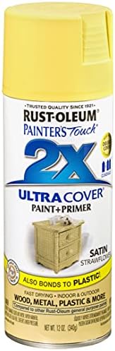 Rust-Oleum Painter's Touch 2X Ultra Cover Spray Paint, Satin Strawflower