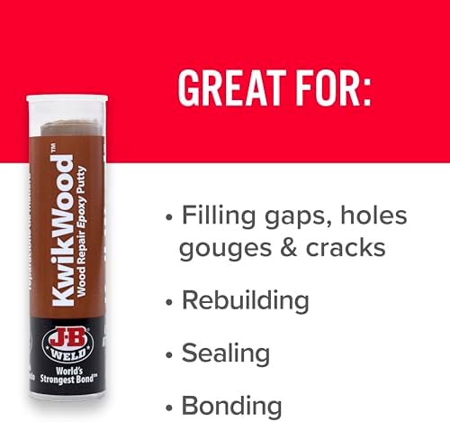 J-B Weld Tan KwikWood Wood Repair Epoxy Putty, 1 oz. Stick