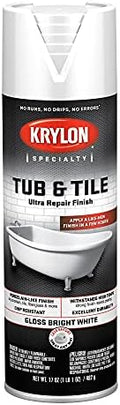 Krylon Tub & Tile Ultra Repair Finish, Gloss, White, 17 oz, K04502007