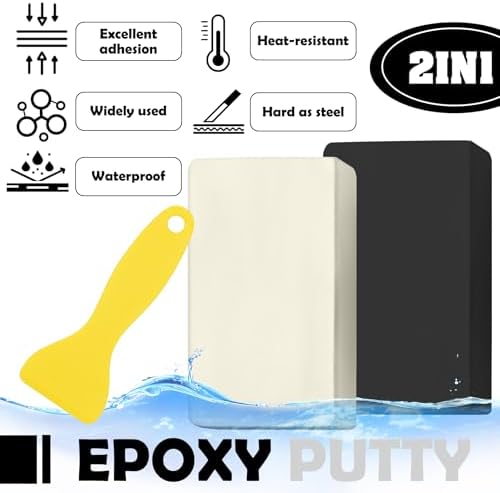 Epoxy Putty - 10oz Fast Repair Multipurpose Clay, Strong Adhesion Metal Filler Putty for Fixing Leaks, Cracks, Filling - 2 Part Epoxy Sculpt Clay for Bonding Metal, Tile, Ceramics, Plastic (Black)