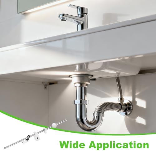 uxcell Lavatory Sink Drain Repair Kit, 304 Stainless Steel Center Ball Rods for Replacement Bathroom Sink Pivot Rod, 20cm Rod/15.5mm Ball