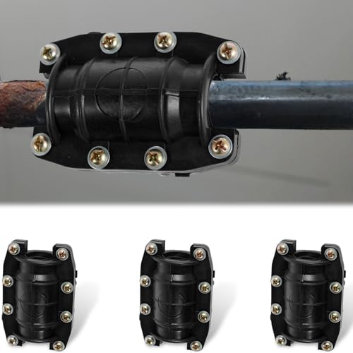 US 3Pcs Pipe Repair Clamp Anti-Impact Water Pipe Leak Repair Clamp Sturdy Emergency Pipe Repair Kit Pipe Repair Fixture Pipe Clamp for Cast Iron Pipes Cement Pipes PVC Pipes PE Pipes(20mm,black)