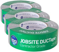 IPG JobSite DUCTape, Contractor Grade Duct Tape, 1.88" x 60 yd, Silver (Single Roll) (Pack of 3)