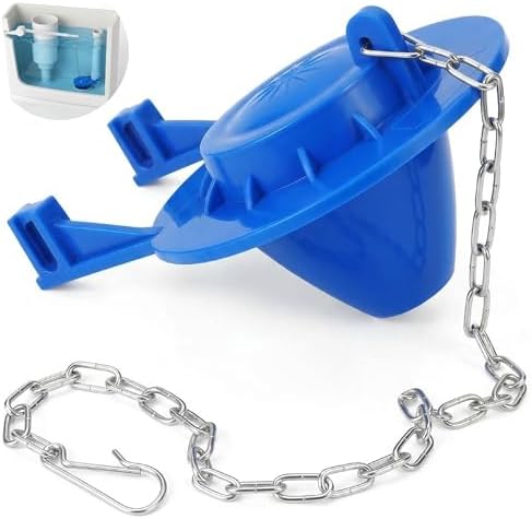 2 Inch Toilet Flapper Replacement Kit, Universal Toilet Tank Flapper with Stainless Steel Chain, Water Saving Rubber Stopper Compatible with Kohler, Toto, American Standard & Most Flush Valves