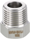 METALLIXITY 1PCS 1/2" MNPT x 3/8" FNPT Thread SUS304 Hex Bushing Extension | 304 Stainless Steel Pipe Fittings, Tube Adapters Convert for Water Line, Tub Spout/Shower Head