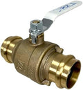PROCURU 1-Pack 2-Inch (2") Press Copper Ball Valve, Heavy Duty Brass Body, Full Port, LF Certified Safe (3BP200-1P)
