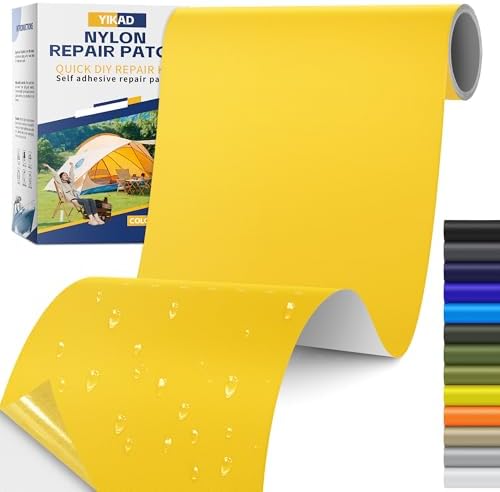 Fabric Repair Tape, Self Adhesive Nylon Repair Patch Kit Yellow 4" x 70"