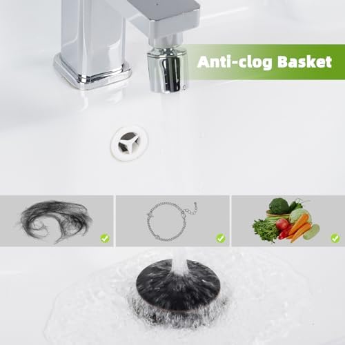 Universal Bathroom Sink Drain Strainer, Big Cover, Oil Rubbed Bronze